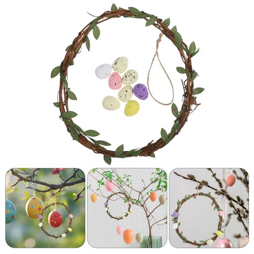 Reusable rattan easter wreath - reusable,