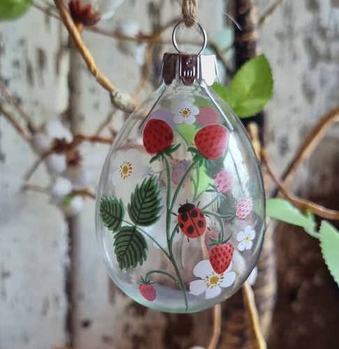 Glass easter egg decorations - glass,