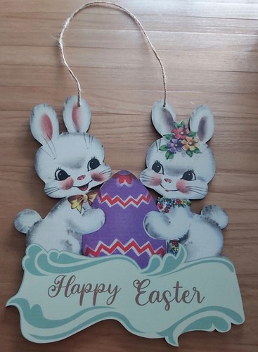 Vintage happy easter bunny - vintage,