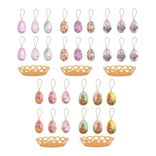 6pcs easter eggs decorations - easter,