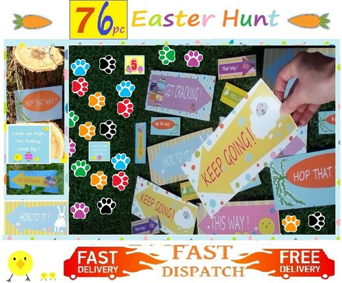 Easter egg hunt arrow signs - easter,
