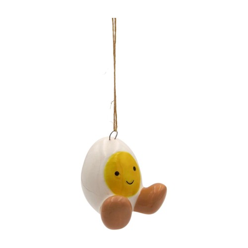 Ceramic smiley egg easter - ceramic,