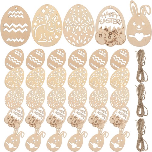 50pcs wooden easter egg - 50pcs,