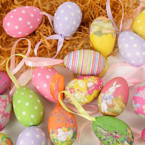 14pcs colorful painted easter - colorful,