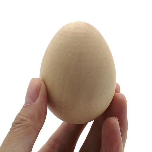 Natural wooden eggs solid - natural,