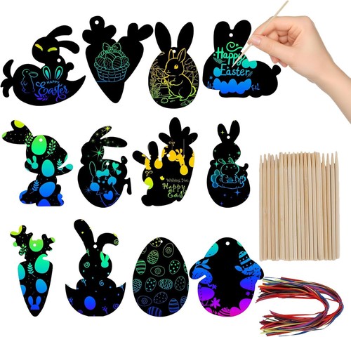 48pcs easter scratch art kit - 48pcs,