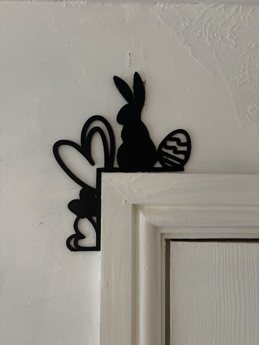 Easter corner door decor bunny - door,