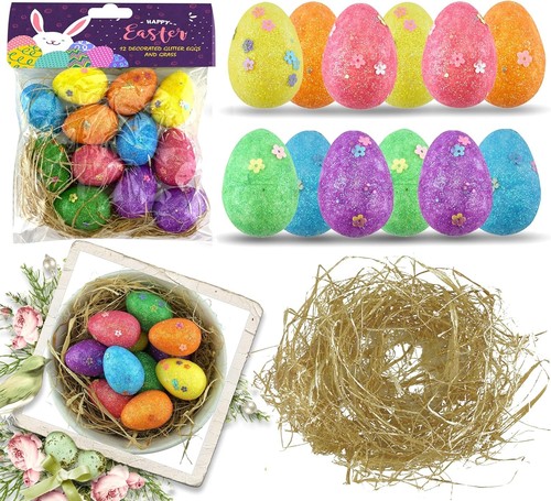 12pk easter glitter egg - easter,