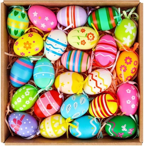 24pcs easter hanging eggs - 24pcs,