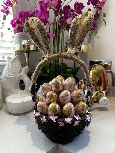 Easter bunny wicker - easter,