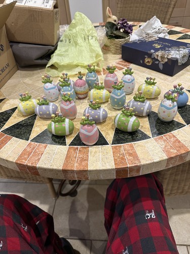 Hand decorated wooden easter - decorated,