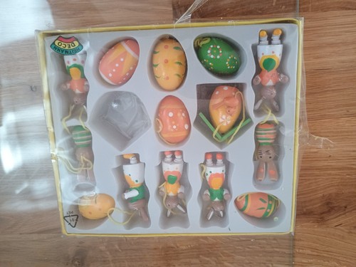12pc wooden hanging easter - 12pc,