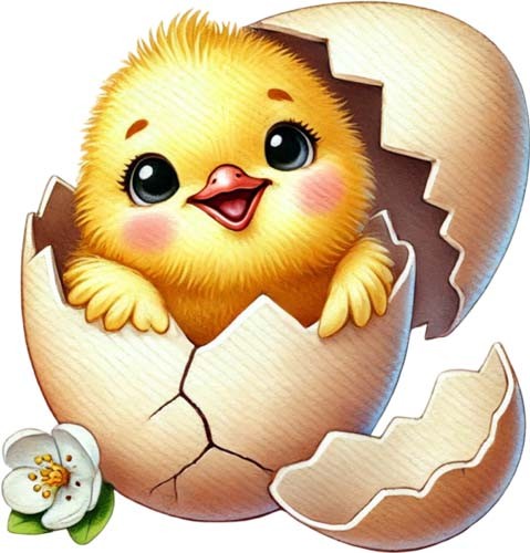 Easter chicken egg wall - chicken,