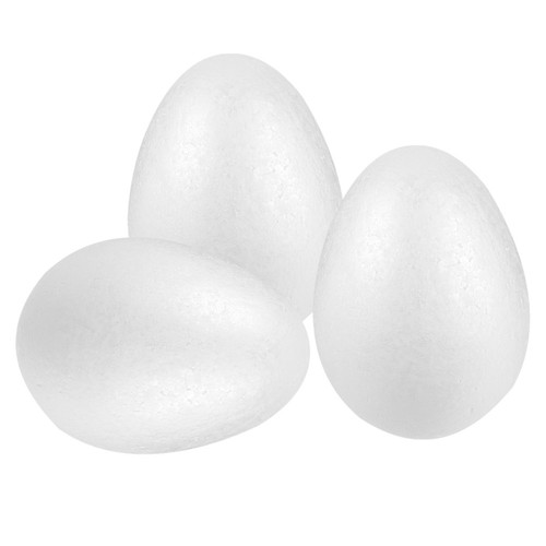 3pcs white foam craft - foam, eggs